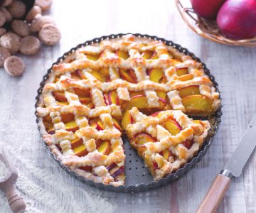 Tarte aux pêches et amaretti