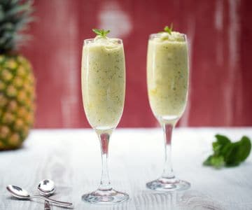 Sorbet à l'ananas et à la menthe