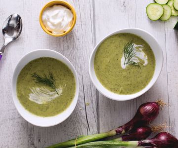 Crème de concombres et yaourt