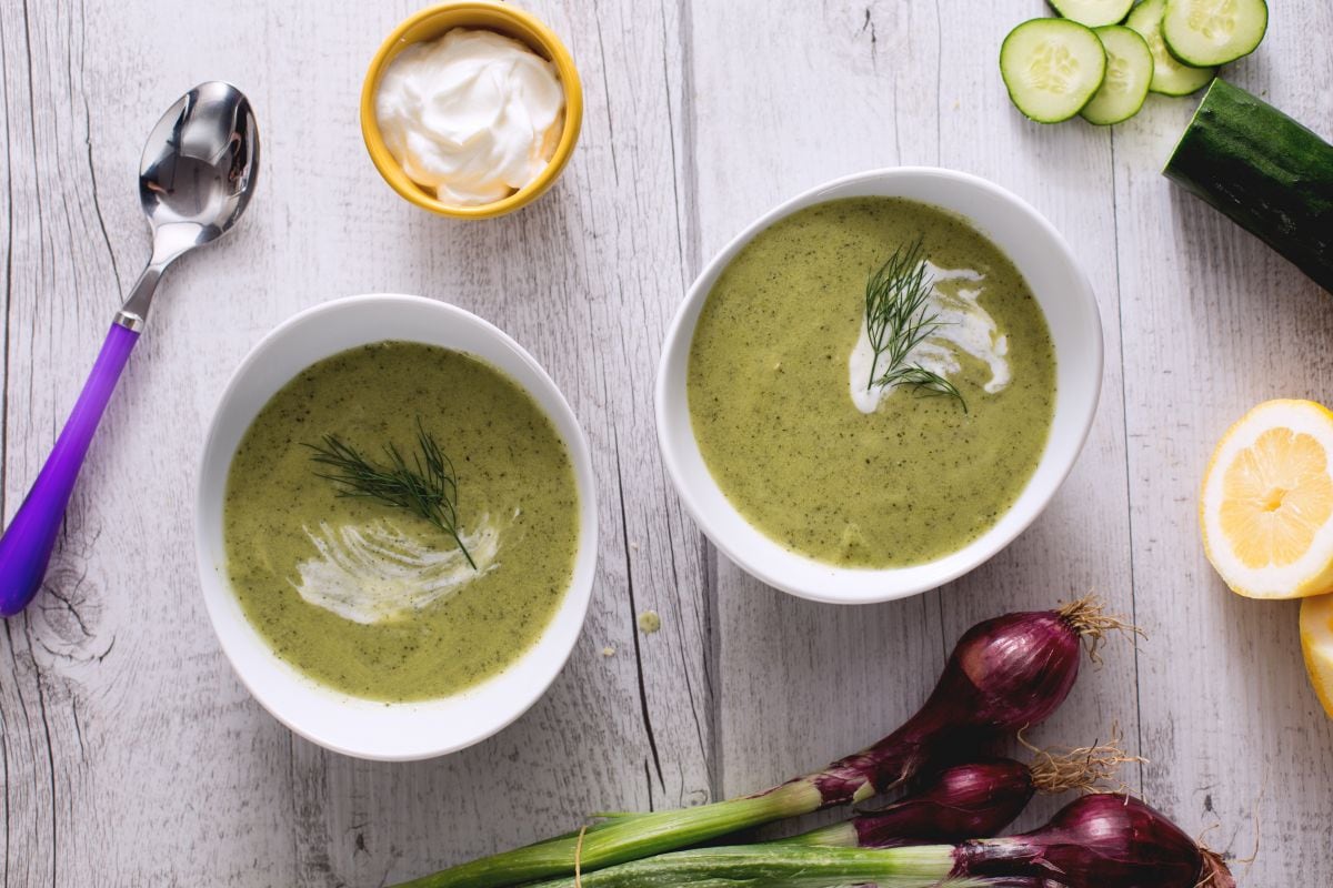 Crème de concombres et yaourt