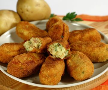 Croquettes de pommes de terre et speck