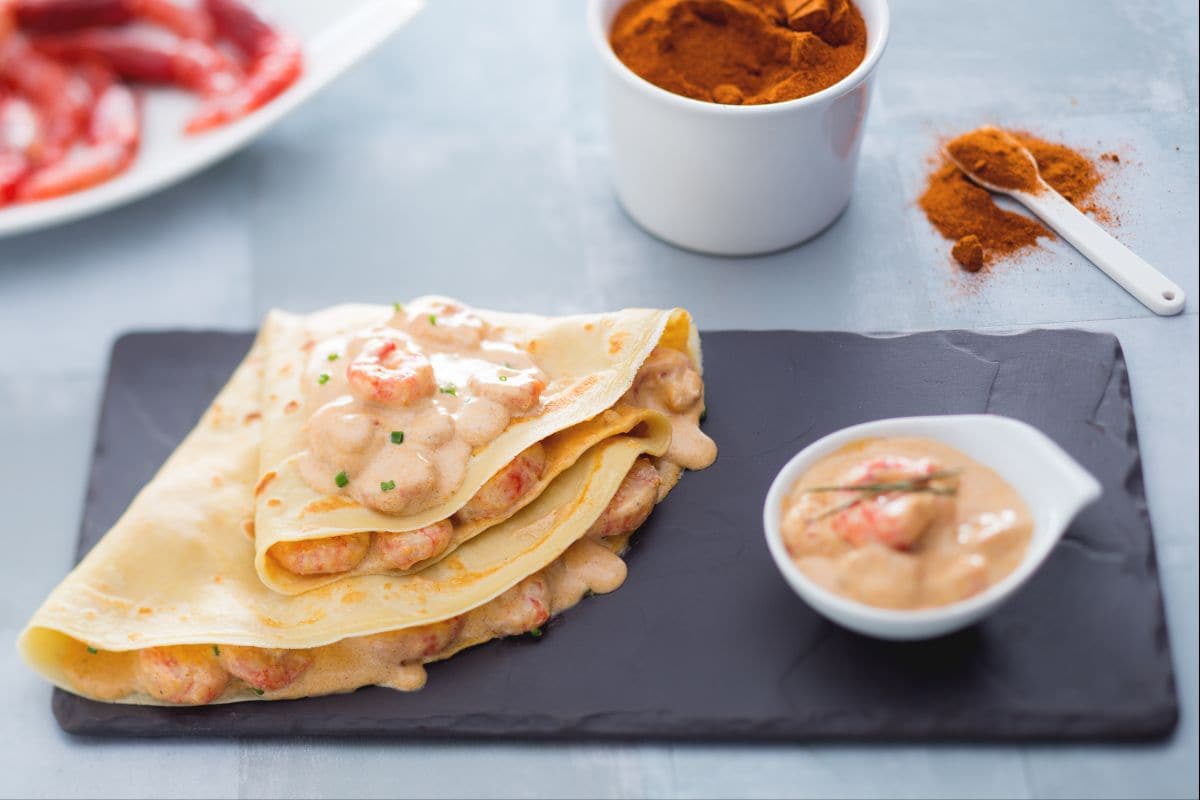 Crêpe aux crevettes