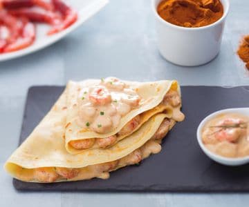 Crêpe aux crevettes
