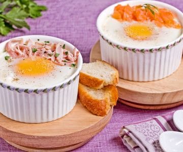 Œufs en cocotte avec saumon