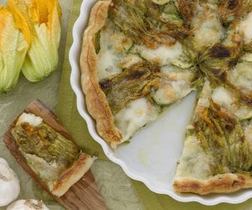 Tarte aux courgettes et ses fleurs