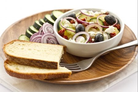 Salade de pommes de terre et concombres