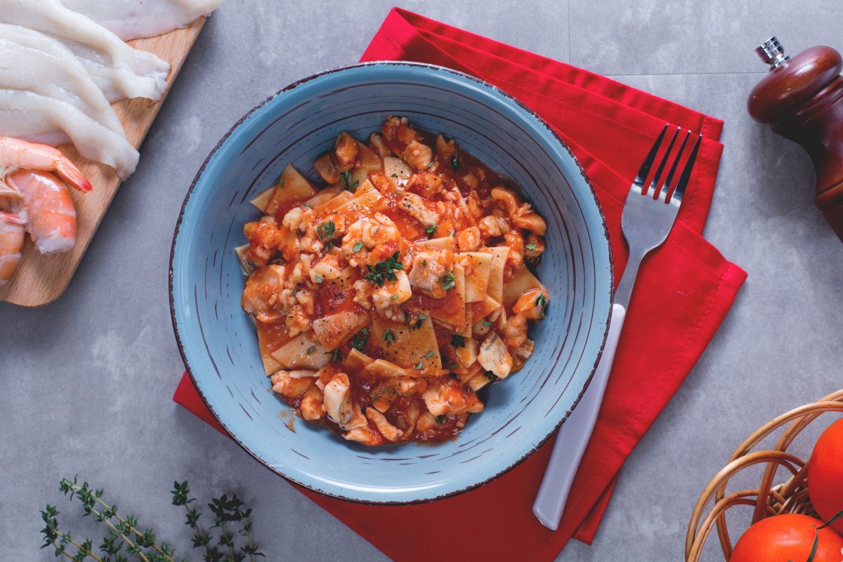 Maltagliati au ragoût de poisson