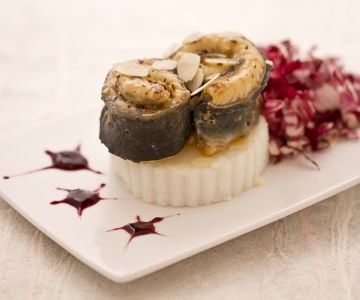 Anguille en croûte d'amandes