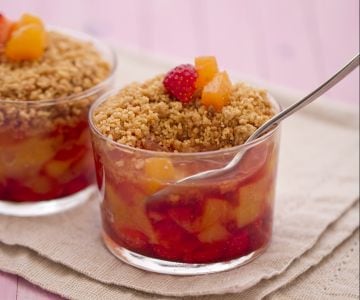 Crumble aux pêches