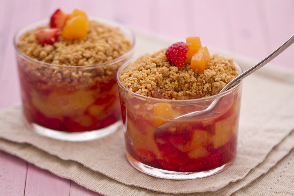 Crumble aux pêches