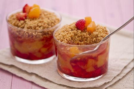 Crumble aux pêches