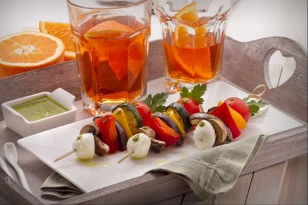 Brochettes de légumes grillés