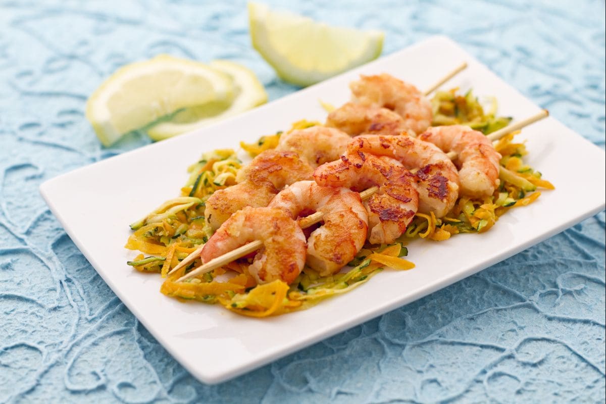 Brochettes de crevettes