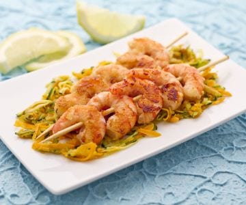 Brochettes de crevettes