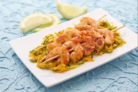Brochettes de crevettes