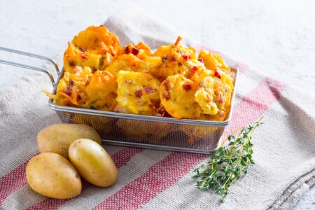 Galettes de pommes de terre et speck