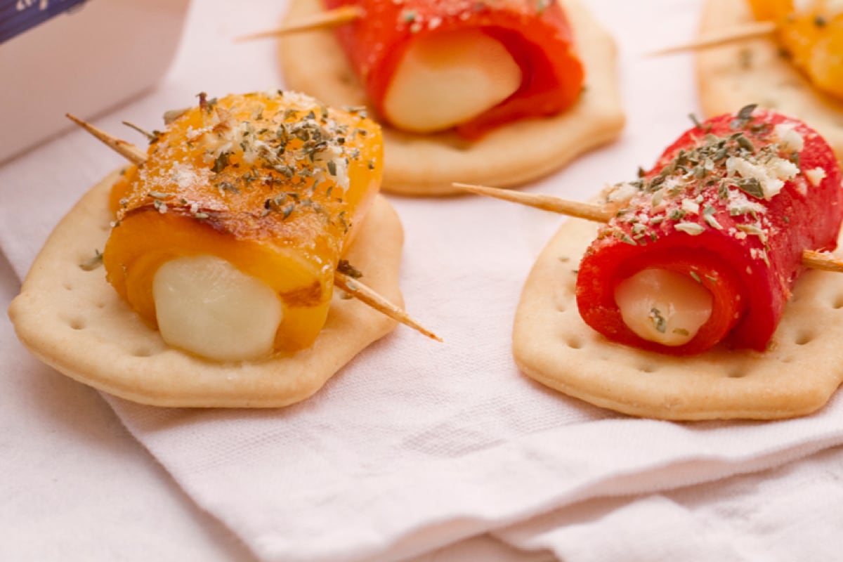 Fougasses aux poivrons et scamorza