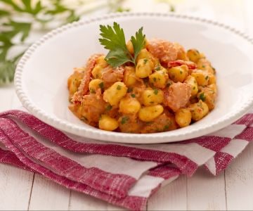 Gnocchetti avec chair de crabe et crevettes