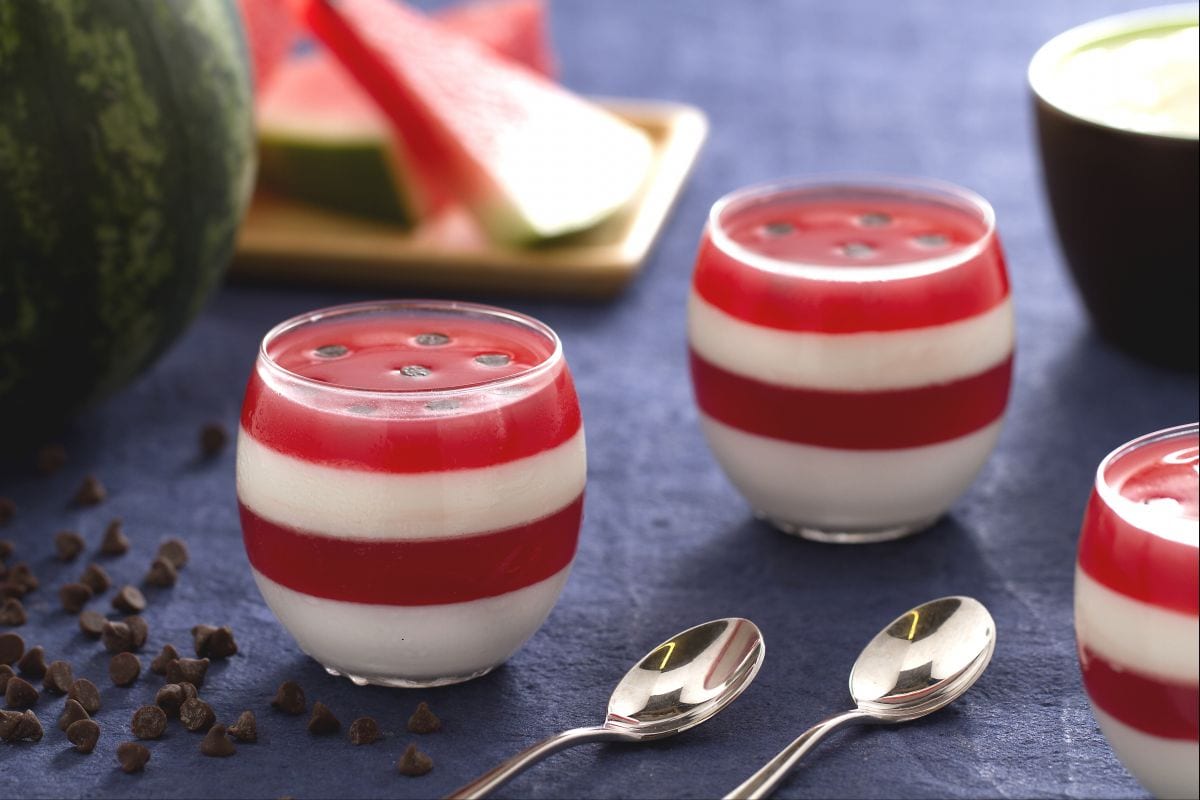 Verrines de pastèque et yaourt