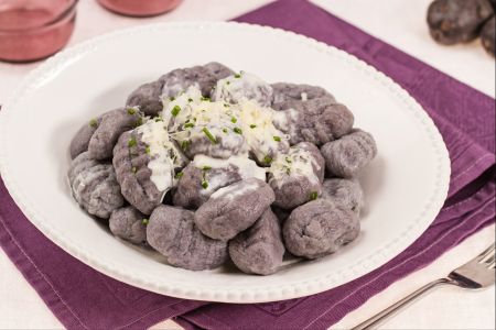 Gnocchi de pommes de terre violettes