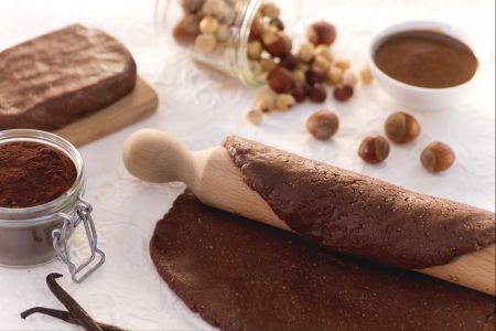 Pâte sablée au cacao et aux noisettes