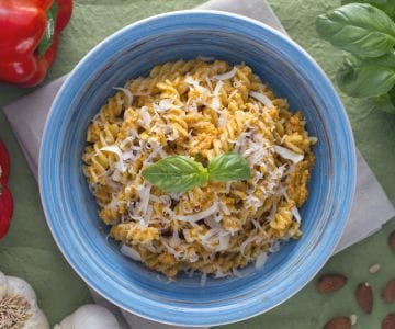 Fusilli au pesto de poivrons