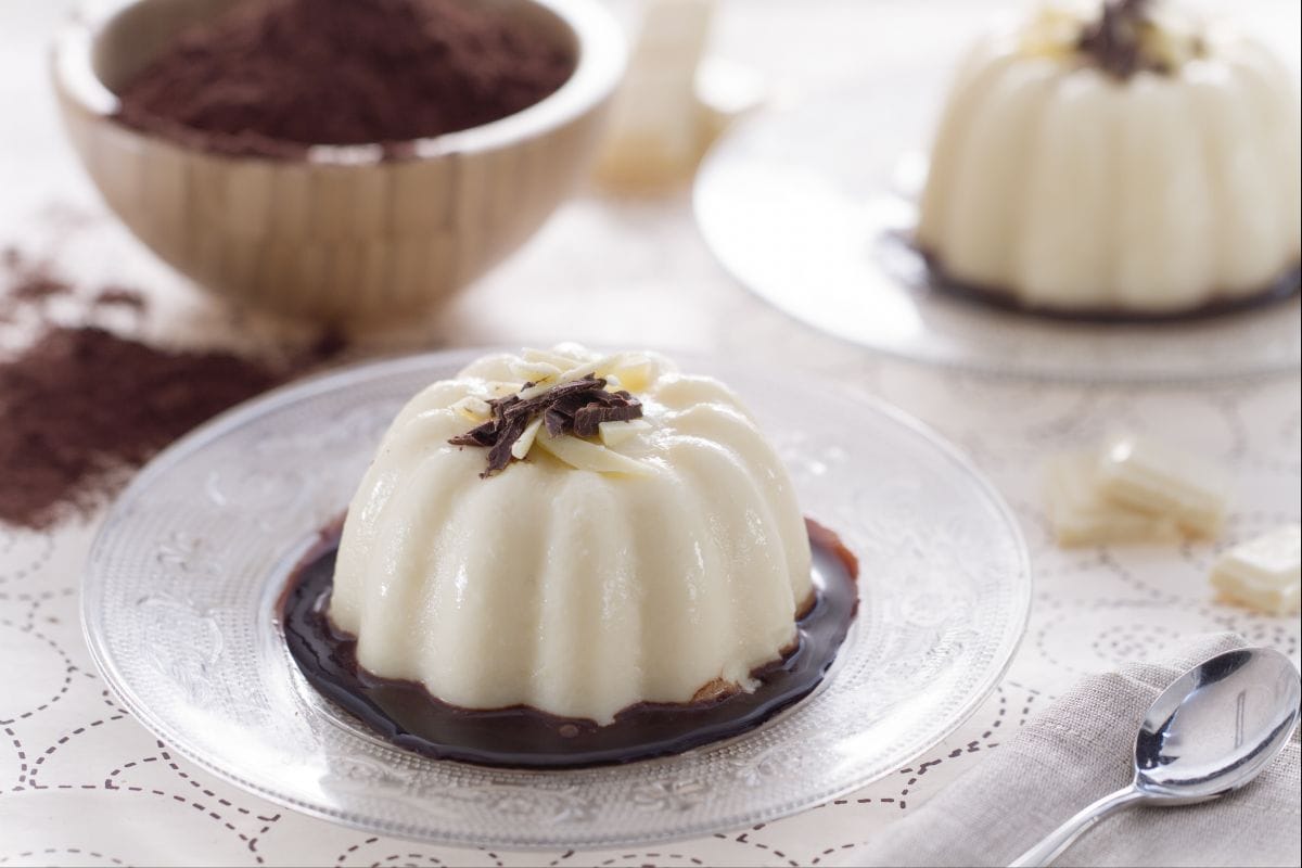 Pudding au chocolat blanc