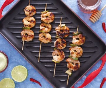 Crevettes rôties au miel