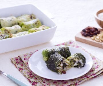 Roulades de chou farcies de riz et scarole