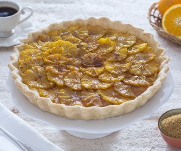 Tarte aux oranges caramélisées