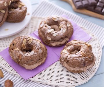 Mini Paris-Brest au cacao avec crème au chocolat