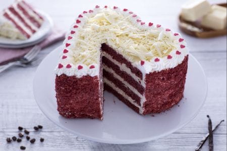 Cœur red velvet avec mousse au café