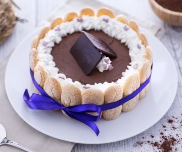 Charlotte avec mousse au chocolat noir