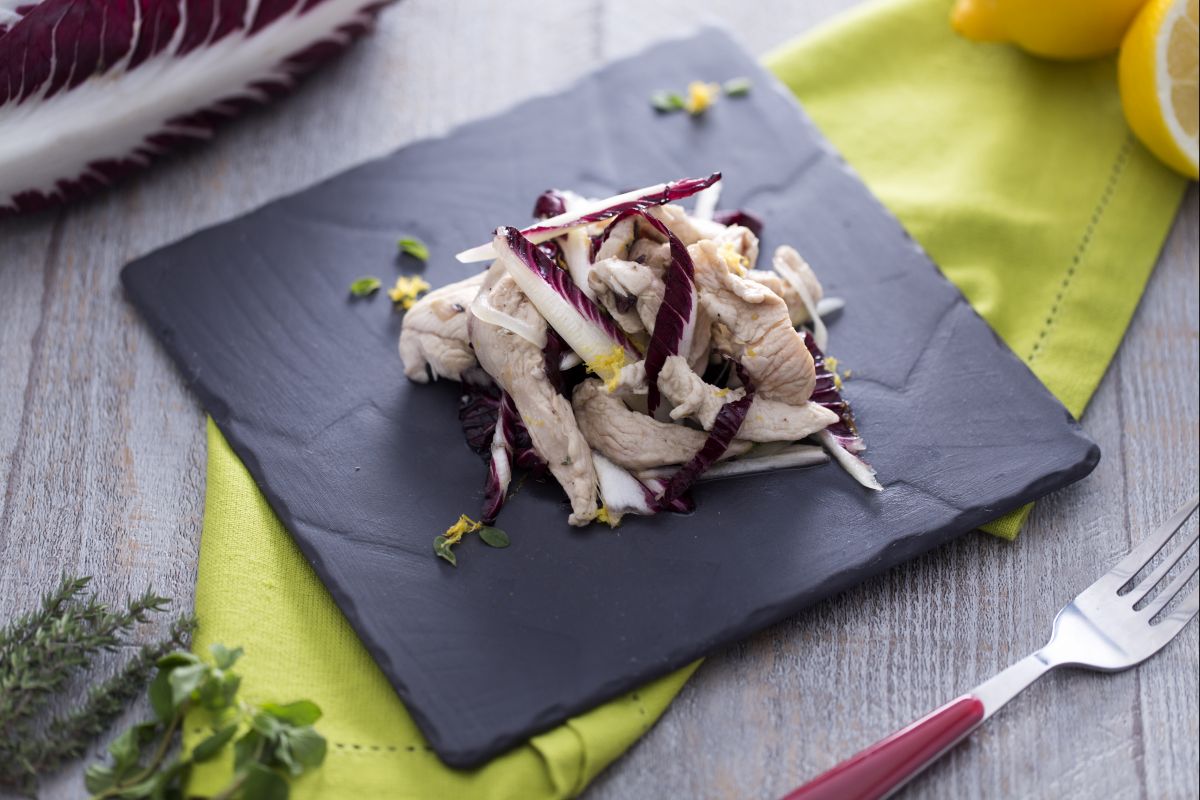 Émincés de poulet au radicchio