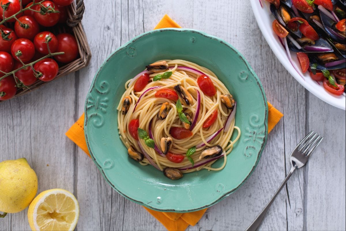 Spaghetti aux moules à la catalane