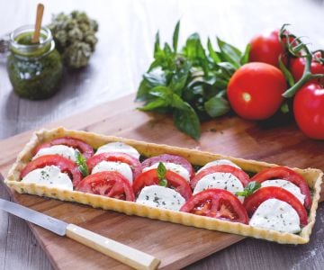 Tarte salée caprese