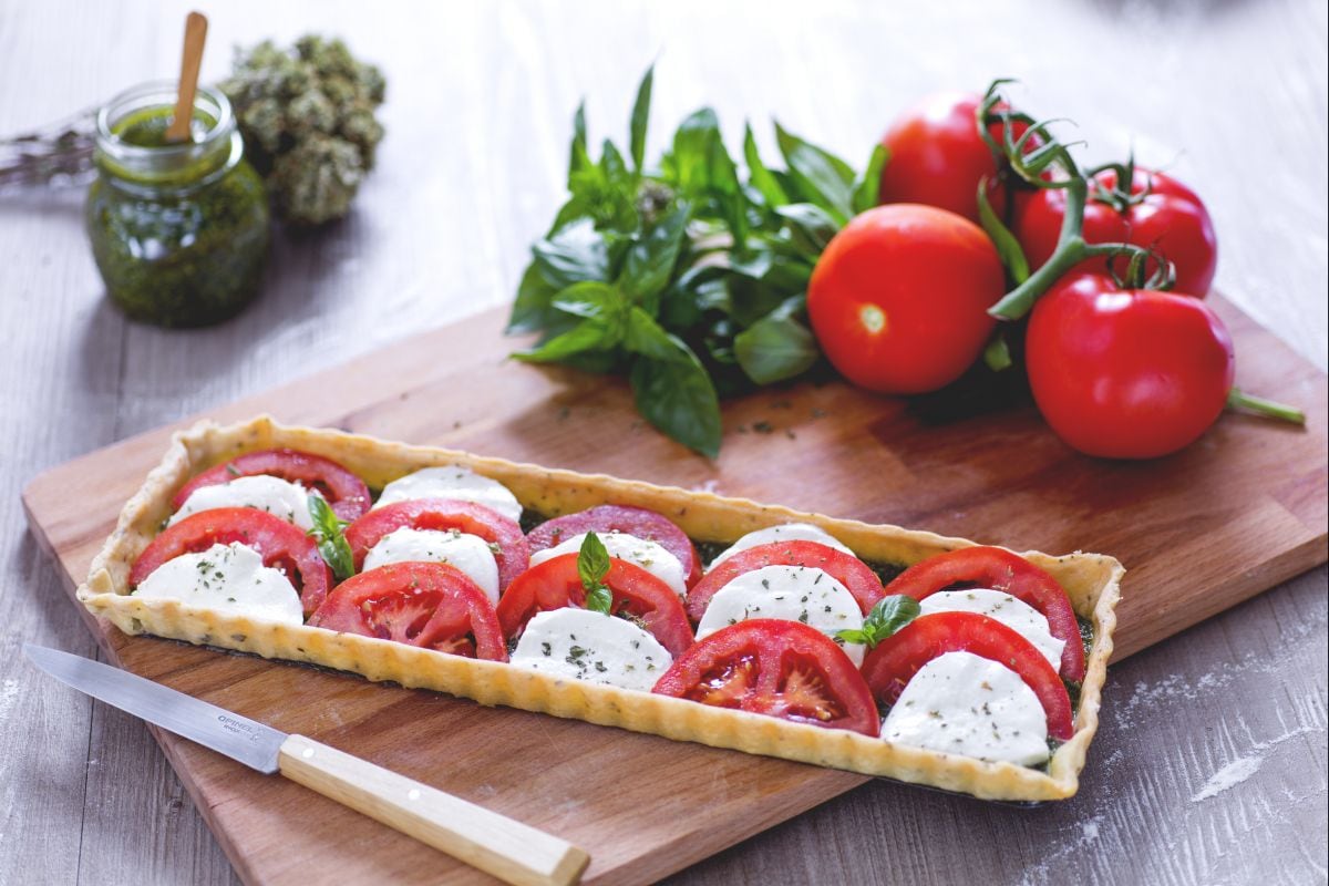 Tarte salée caprese