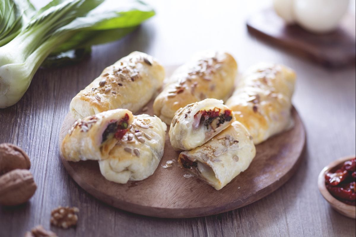 Roulés salés avec cœur fondant