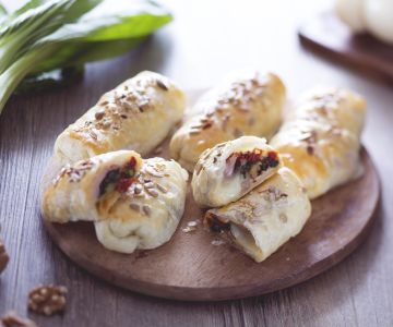 Roulés salés avec cœur fondant