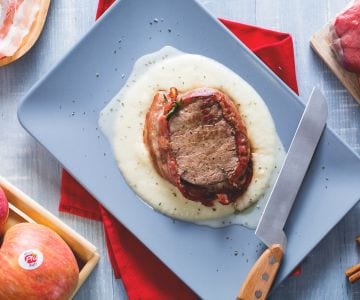 Médaillons de bœuf avec sauce aux pommes
