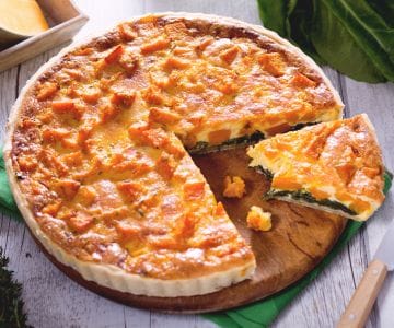 Quiche à la citrouille et bette