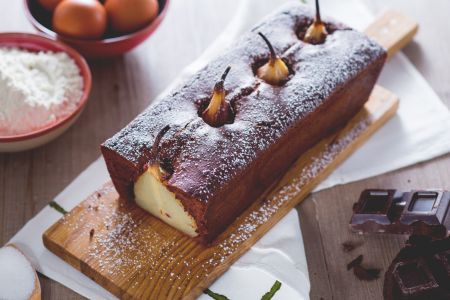Cake aux poires et chocolat