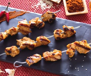 Brochettes de poulet épicées
