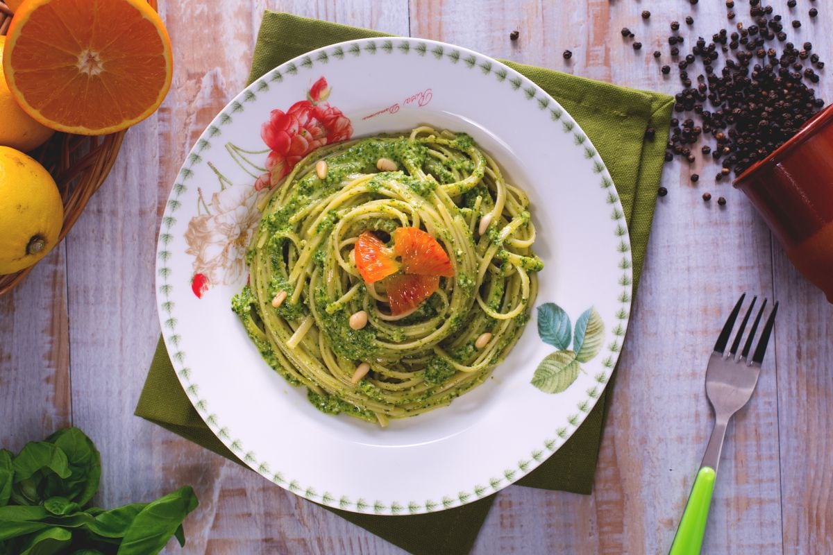 Bavette avec pesto d'agrumes
