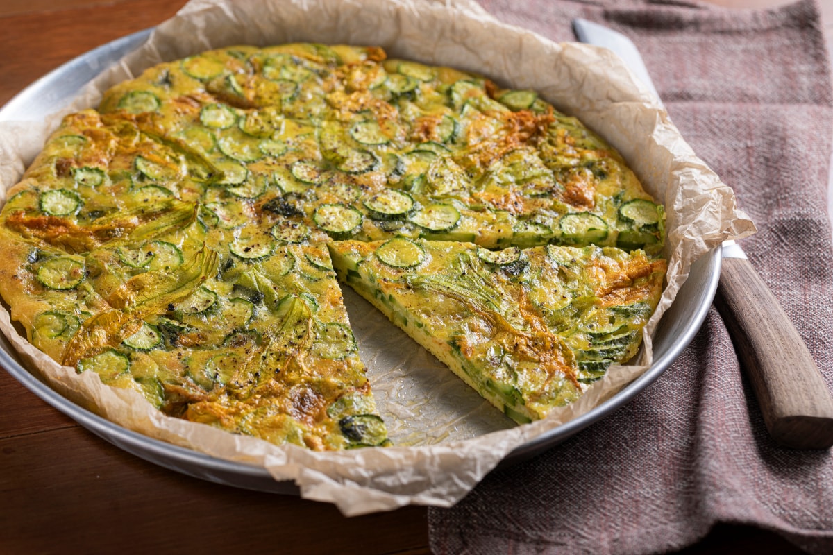 Omelette de courgettes au four