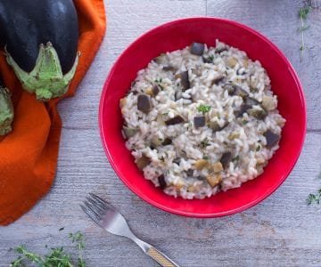 Risotto aux aubergines