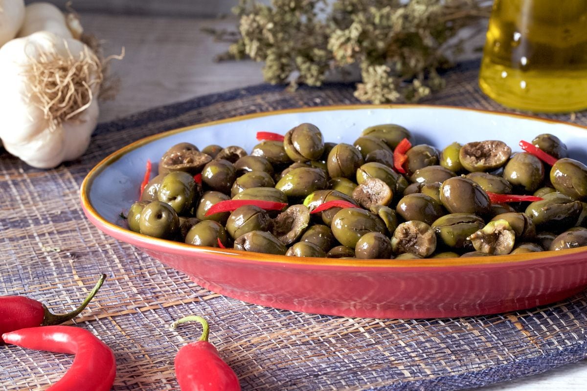 Olives écrasées