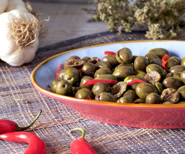 Olives écrasées