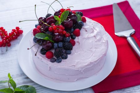 Gâteau d'anniversaire d'été