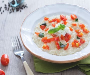 Risotto mozzarella di bufala et tomates cerises
